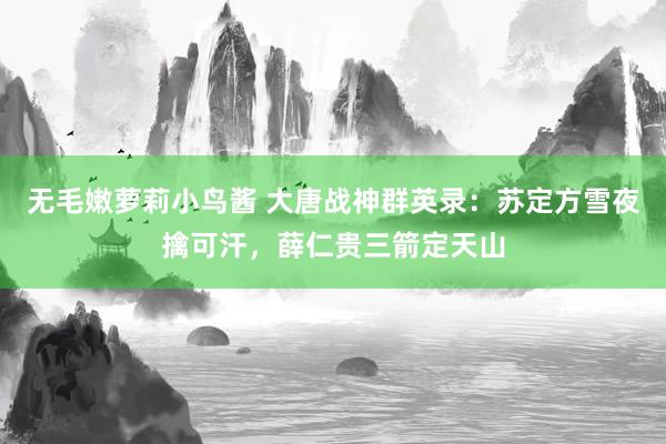 无毛嫩萝莉小鸟酱 大唐战神群英录：苏定方雪夜擒可汗，薛仁贵三箭定天山